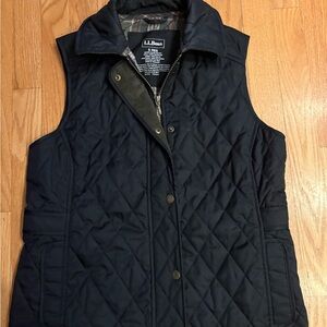 L.L. Bean Women's Black Quilted Vest
